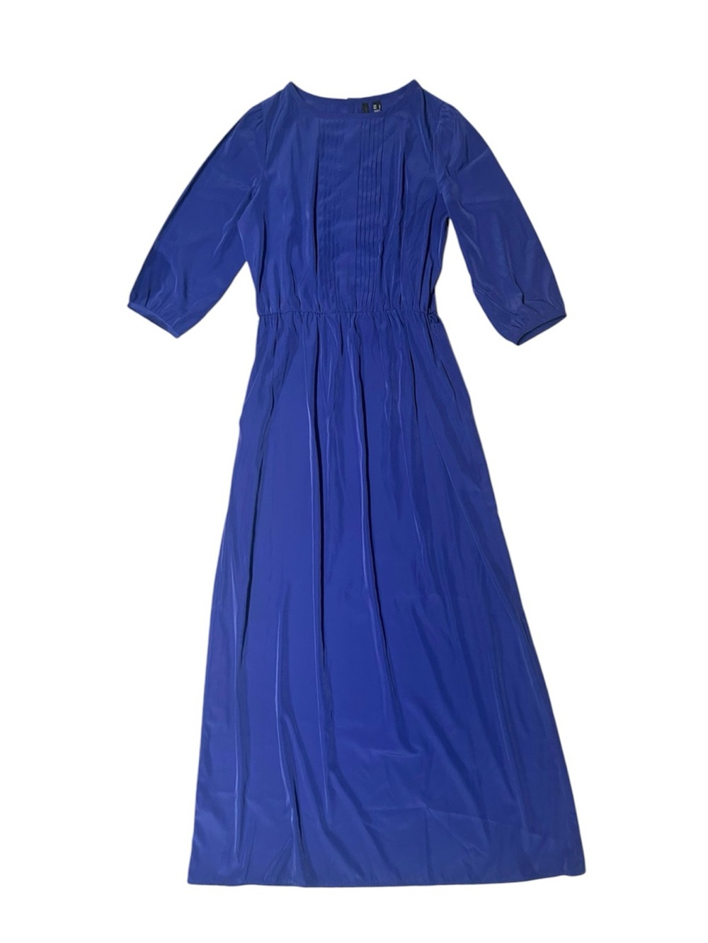 Mango Cobalt Blue Puff Sleeve Maxi Dress Size L